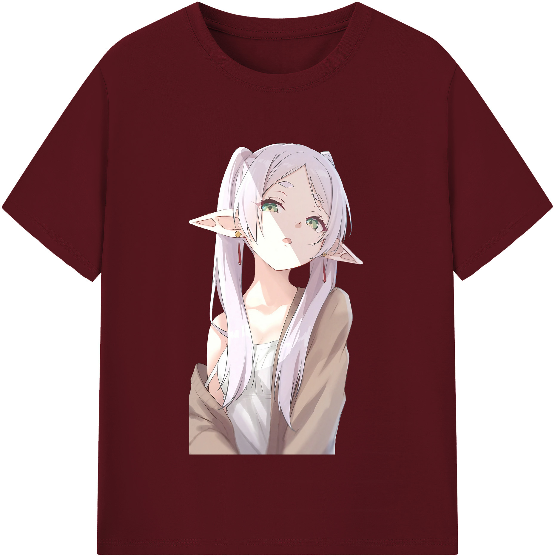 （画像用） 葬送のフリーレン Frieren 綿100％半袖Tシャツ（フロントプリント）